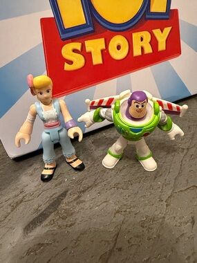 Buzz Lightyear and bo peep Figure 2-Piece Kids Toy Set - Green & Purple